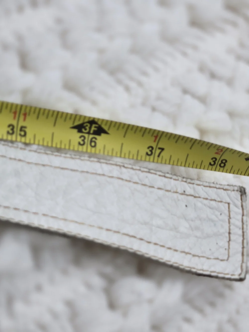 Gant White Leather Strap with Gold Double Buckles
